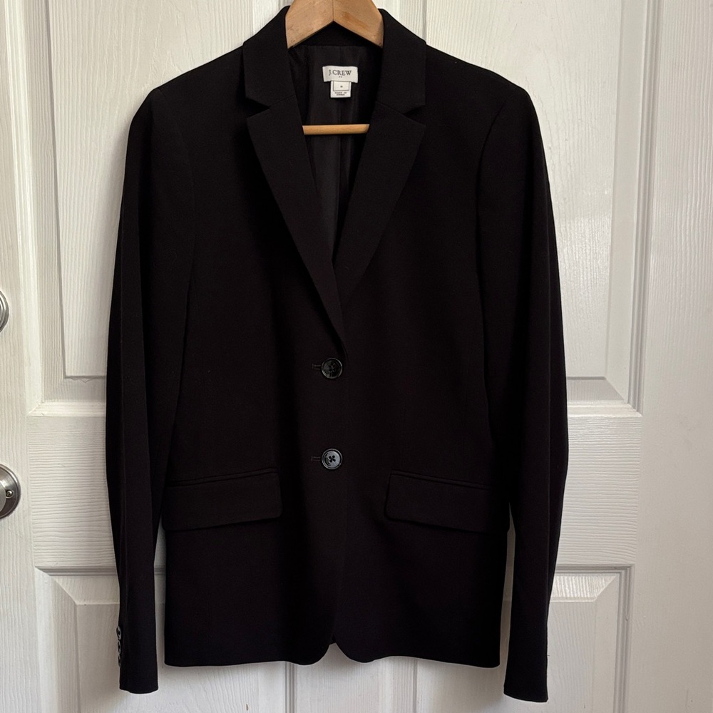 NWOT J.Crew Black classic Work Blazer Size 6 J4477 Career Wear Work Jacket
